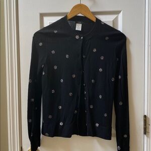 1
J.Crew Carolyn cardigan in polka-dot merino wool. XS